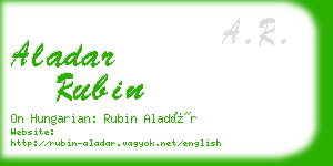 aladar rubin business card